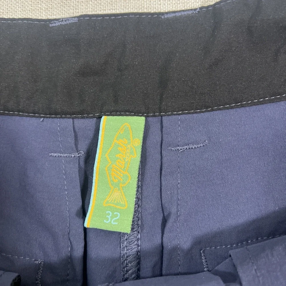 Marsh Wear Shorts Mens 32 Blue Hybrid Chino Flat Front Classic Resort